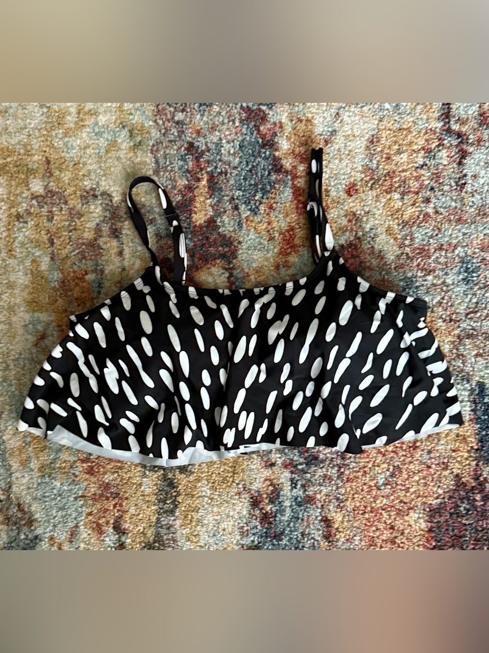 Flowy Ruffle Swim Bikini Top - Picture 8 of 12